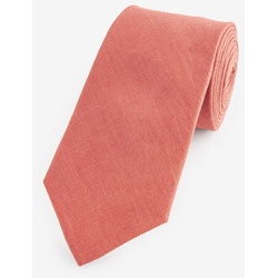 Next Krawatte Krawatte aus Leinen (1-St) rot