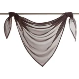 Querbehang Deko Gardinen aus transparentem Voile Triangle Schals L*B 200 * 100cm Braun