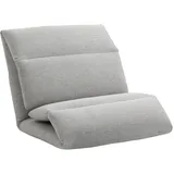 Homcom Bodenstuhl, Bodensessel mit verstellbarer Rückenlehne, Bodensofa mit Liegefunktion, Bodenkissen, Meditationsstuhl in Leinenoptik, Lazy Sofa, Grau, Metall, 71x60x72 cm Wohnzimmer, Sessel, Polstersessel