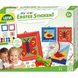 SIMM Spielwaren Erstes Sticken, Tierformen, Schmetterling, Ente