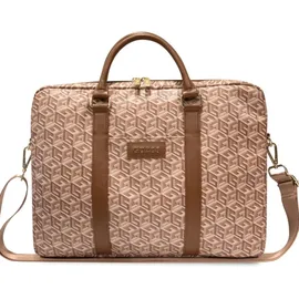 GUESS Torba GUCB15HGCFSEW 16" brązowy/brown GCube Stripes (16"), Notebooktasche, Braun