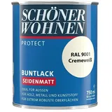 SCHÖNER WOHNEN-Farbe Protect Buntlack RAL 9001  (Cremeweiß, Seidenmatt, 750 ml, Lösemittelbasiert)