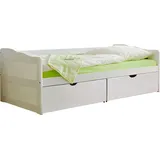 TICAA Sofabett Funktionsbett Gästebett Melanie Kiefer Weiß inkl. Matratze und Rollrost