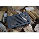 SEZAM 28,5 x 15 cm Gussrost Ofenrost Ascherost Kaminrost passend Kaminofen Tafelrost Rost Ofengitter Kamin Ersatzteile Zubehör Gussrost Ofenrost Grillkamin Eckig Eckrost