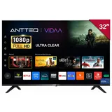 Antteq L32 2K/FHD Smart TV 32 Zoll D-LED Fernseher 80 cm Randlos Triple Tuner(DVB-T2/S2/C), App Store, Netflix, Prime Video, DAZN, UVM, WiFi, Hotelmodus