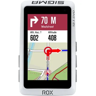 Sigma ROX 12.1 EVO Basic Set - White Fahrrad-Navi Fahrrad Europa Bluetooth®, GPS, GLONASS