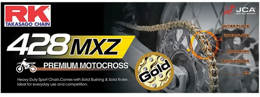 Rk 428mxz Clip Non Seal Drive Kette - Gold - 104 Links