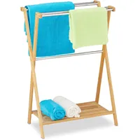 Relaxdays Handtuchständer Stehend Holz Braun