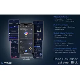 ringconn Smart Ring Gen 2 Größe 14 Matt-Schwarz