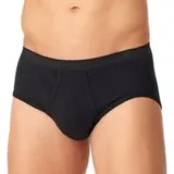 Schiesser Herren Feinripp Sportslip schwarz unifarben, schwarz, NOS