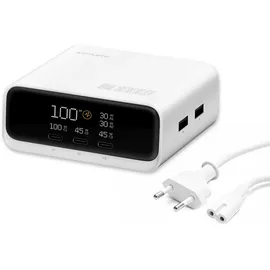 4smarts Desk Charger GaN Screen 100W 3C+2A, weiß