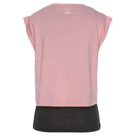 LASCANA 2-in-1-Shirt »Tropical«, Gr. S (36/38), rosa-schwarz, , 81660345-S