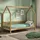 Vipack Hausbett CABANE 90 x 200 cm Eiche massiv Eiche natur