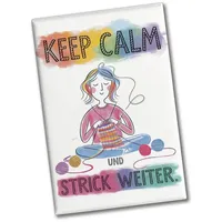 Speecheese Keep Calm und Strick weiter Souvenir Souvenir Magnet
