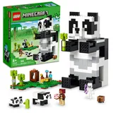 LEGO Minecraft The Panda Haven, Bewegliches Spielzeughaus mit Baby-Pandas Tierfiguren, Gaming-Spielzeug für Kinder, Geschenkidee für Jungen und Mädchen ab 8 Jahren, 21245