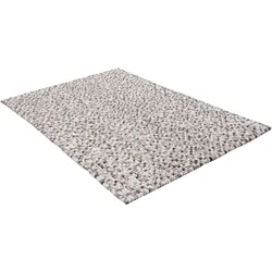 Wollteppich THEKO "Felty 2.2" Gr. 31, beige (natur), B:90cm H:22mm L:160cm, Wolle, Teppiche, Filzkugel-Teppich, reine Wolle, handgefertigt