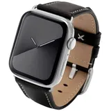 JT Berlin Watchband Charlie Armband 42 mm, 44 mm, 45 mm, 49mm M Schwarz, Silber Watch Series 1, Watch Series 2, Watch Series