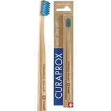 Curaprox wood ultra soft toothbrush, bristle colour: blue