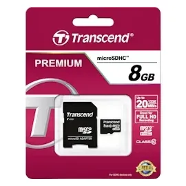 Transcend microSDHC Class 10 + SD-Adapter 8 GB