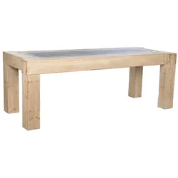 Esstisch Home ESPRIT natürlich Tanne Holz MDF 220 x 90 x 76 cm