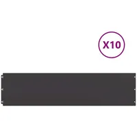 vidaXL Rasenkante 25 x 103 cm 10 Stück Schwarz