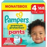 Pampers Windeln Premium Protection Pants Größe Gr.4 (9-15 kg) für Babys und Kleinkinder, 168 St.