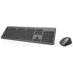 Hama Funktastatur-/Maus-Set "KMW-700′′ Tastatur- und Maus-Set, Ergonomisch schwarz