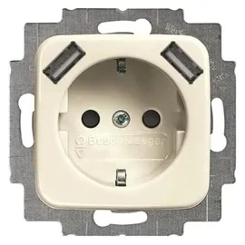 Busch-Jaeger Doppelsteckdose 2x USB Weiß