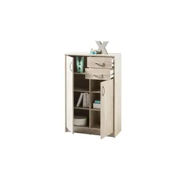 Die Möbelfundgrube Kommode 74 x 112 x 35 cm Eiche Sonoma / Braun