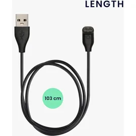 kwmobile USB Kabel Charger kompatibel mit Garmin Fenix 5 / Fenix 6 / Fenix 7 / Forerunner 745 / Tactix Delta Ladekabel - Smart Watch Ersatzkabel - Fitnesstracker Aufladekabel in Schwarz