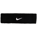 Nike Swoosh Stirnband, Schwarz, Weiß