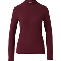 s.Oliver Geripptes Longsleeve im Slim Fit mit Stehkragen - rot - 48