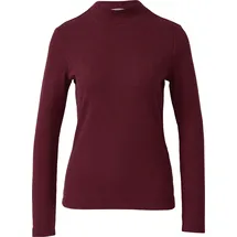 s.Oliver Geripptes Longsleeve im Slim Fit mit Stehkragen - rot - 48