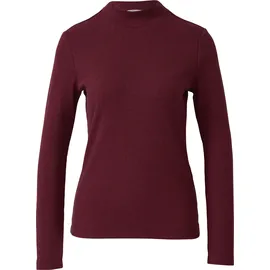 s.Oliver Geripptes Longsleeve im Slim Fit mit Stehkragen - rot - 48