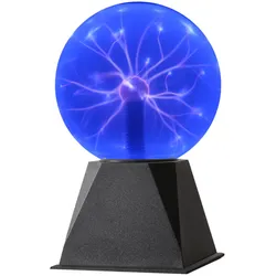 Plasmakugel zuckend, blaue Blitz-Show - Automatikbetrieb oder Musiksteuerung - 15cm Kugel