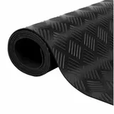 vidaXL Bodenbelag 1 x 2 m Gummi Schwarz
