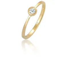 Elli DIAMONDS Verlobungsring Diamant Weiß Brillantschliff (0.06 ct) 585 Gelbgold weiß 54 mm