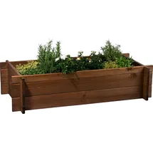 Dobar Hochbeet 117 x 58,5 x 27,5 cm Dunkelbraun