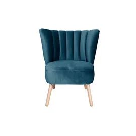 Max Winzer Sessel Alessandro Samt 70 x 80 x 66 cm Petrol