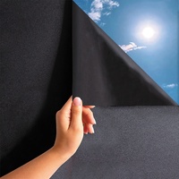 MARAPON ® Fenster Sichtschutzfolie schwarz selbstklebend [44.5x200 cm] inkl. eBook mit Profitipps - Verdunkelungsfolie mit Anti-UV - Privacy Window Film ohne Lichtdurchlass