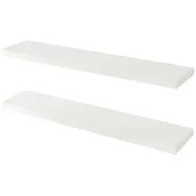 [en.casa] Wandregal Stranda 2er Set 100x20x4 cm Weiß