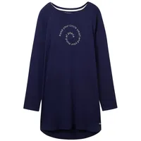 Tom Tailor Damen Nachthemd mit Print, blau, Print, Gr.