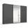 Rauch Schwebetürenschrank RAUCH "Kleiderschrank Schrank Garderobe Wäscheschrank Ankleide OTELI", grau (graumetallic), B:271cm H:210cm T:68cm, Holzwerkstoff, Schränke, Schwebetürenschrank, mit Mittelspiegel, in verschiedenen Dekor- und Hochglanzfarben