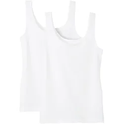 CALIDA Trägertop »Natural Benefit«, (2er Pack), mit rundem Halsausschnitt CALIDA weiss S (40/42)