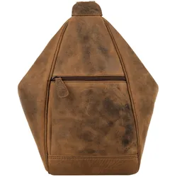 Cityrucksack BAGAN, Gr. B/H/T: 31cm x 18cm x 12cm, onesize, braun, Rindsleder, Leder, Retro, casual, Rucksäcke, echt Leder