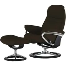 Stressless Relaxsessel Leder 79 x 103 x 73 cm Braun mit Hocker