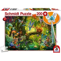 Schmidt Spiele GmbH Puzzle »200 Teile Schmidt Spiele Kinder Puzzle Feen im Wald mit Feenstab 56333«, 200 Puzzleteile