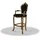 Casa Padrino Barock Hochstuhl Barstuhl Gold Schwarz 55 x 50 x H. 140 cm - Limited Edition