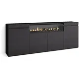 SKRAUT HOME Sideboard 200x35x75cm schwarz