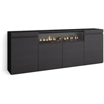 SKRAUT HOME Sideboard 200x35x75cm schwarz